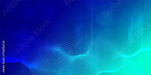 Digital technology banner blue green background concept, cyber technology light effect, abstract tech, innovation future data, internet network, Ai big data, lines dots connection, illustration vector