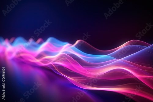 bstract futuristic background with pink blue glowing neon moving high speed wave lines and bokeh lights. Data transfer concept Fantastic wallpaper