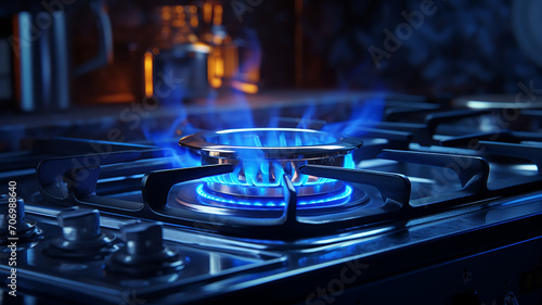 clean gas stove photo