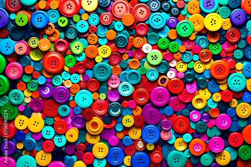 Colorful Buttons Abstract Background