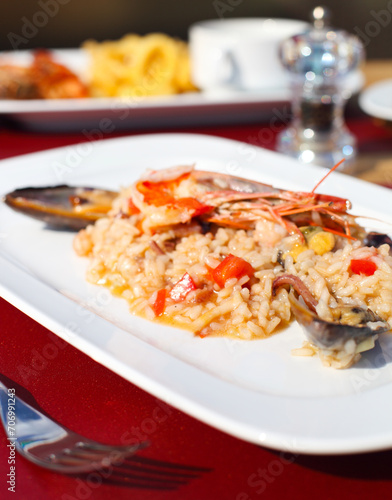 Classic risotto with the seafood