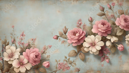 Elegant Blossoms, Floral Pattern Background, vintage flower background, red white flower, roses, white flower pattern