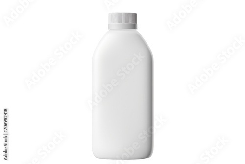 white plastic bottle isolated