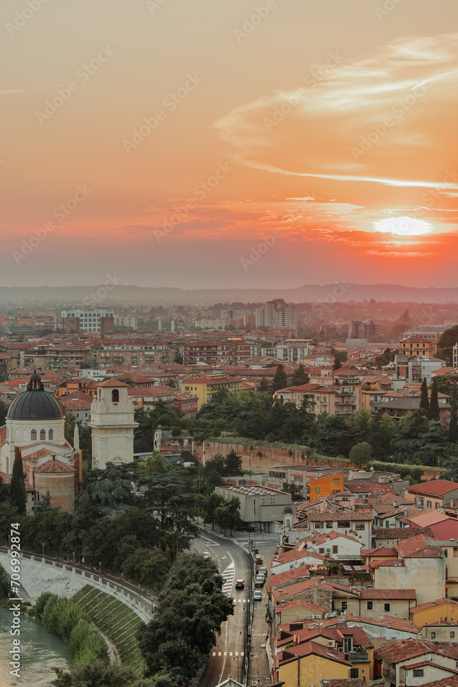 Verona Panorama Sonnenuntergang