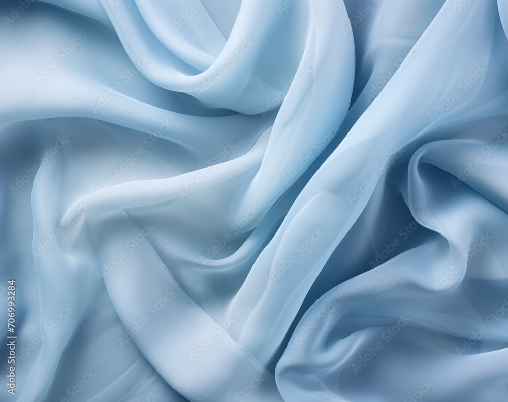 Obraz premium Folds of silk satin fabric lie beautifully on the table. Elegant pastel textile background for advertising goods and business.