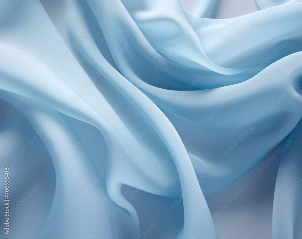 Obraz premium Folds of silk satin fabric lie beautifully on the table. Elegant pastel textile background for advertising goods and business.
