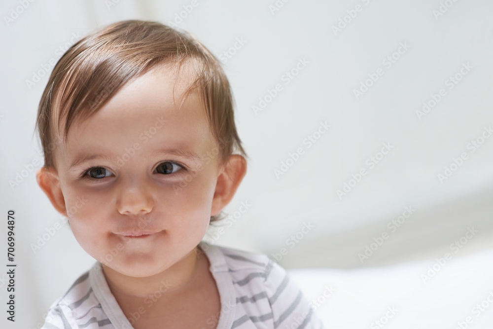 Baby, girl and smiling or happy toddler at home, child development and curious for childhood. Female person, healthy kid and sweet or positive at house, peaceful and cheerful for care on floor Baby, girl and smiling or happy toddler at home, child development and curious for childhood. Female person, healthy kid and sweet or positive at house, peaceful and cheerful for care on floor
