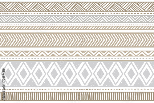Ethnic vector seamless pattern. Tribal geometric background, boho motif, maya, aztec ornament illustration. rug textile print texture