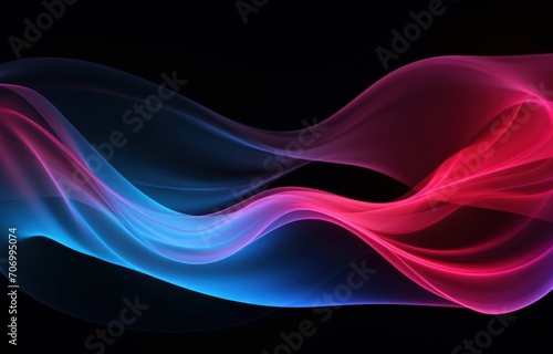 Glowing multicolored bright waves. Advertising technological background for screensavers on your phone or computer screen.