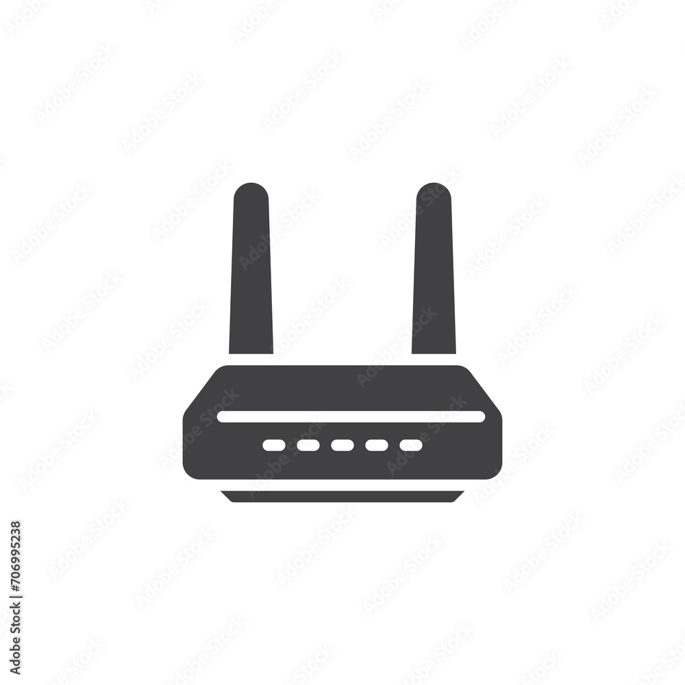 Wifi modem with antenna vector icon Wifi modem with antenna vector icon