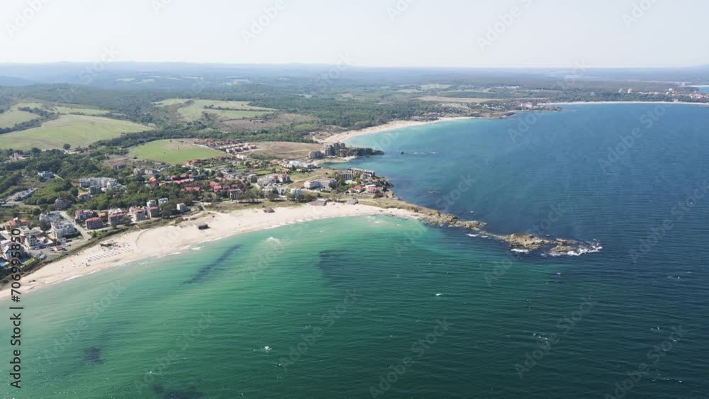 Aerial view of Black sea coast near village of Lozenets, Burgas Region, Bulgaria Aerial view of Black sea coast near village of Lozenets, Burgas Region, Bulgaria
