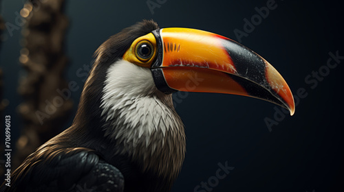 Captive toco toucan (Ramphastos toco), Parque das Aves, Foz do Iguacu, Parana State, Brazil, South America © standret
