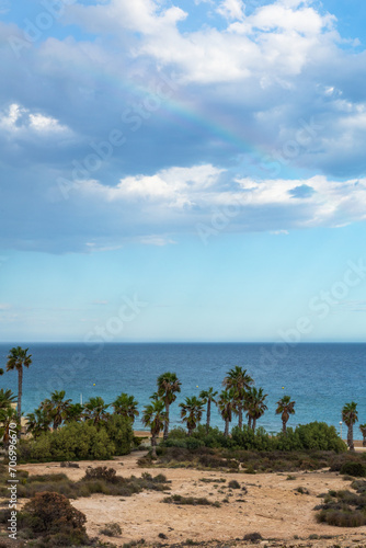 Paesaggio marino di Urbanova ad Alicante in Spagna