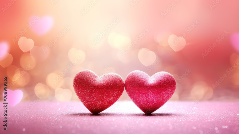 valentines background with hearts