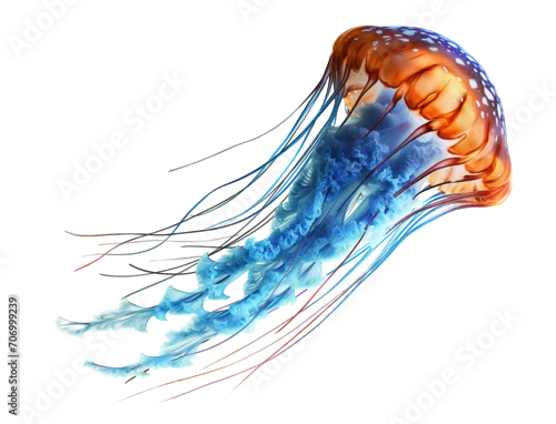 Obraz colorful jellyfish on isolated background