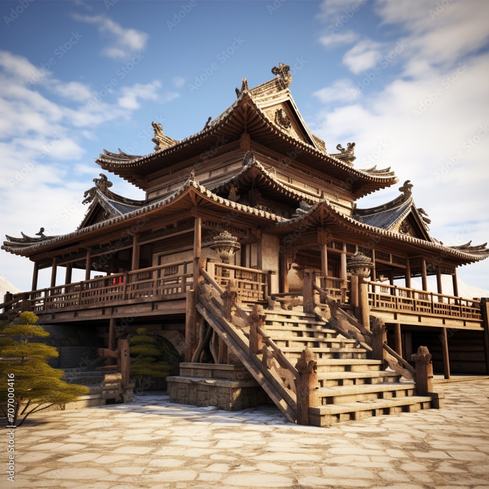 Ancient style of chinese architecture beautiful image Ai generated art Ancient style of chinese architecture beautiful image Ai generated art