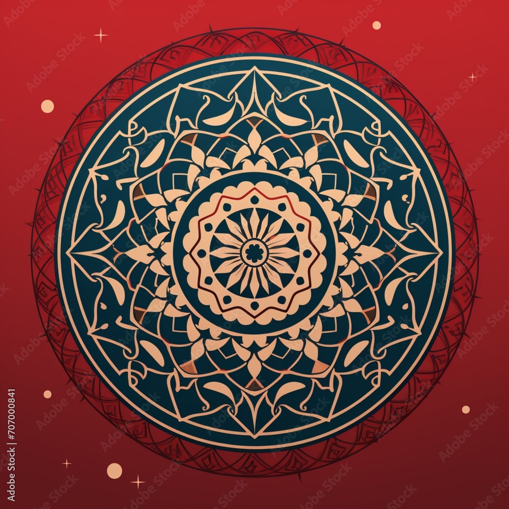 Arabic poster creative pattern arabesque beautiful image Ai generated art