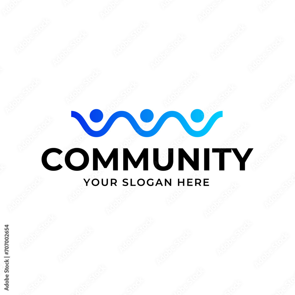 Global Community Logo Icon Elements Template. Community human Logo template vector Global Community Logo Icon Elements Template. Community human Logo template vector
