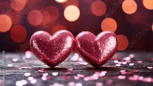 hearts on a dark background