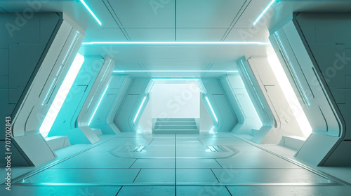 Abstract futuristic podium cyber background