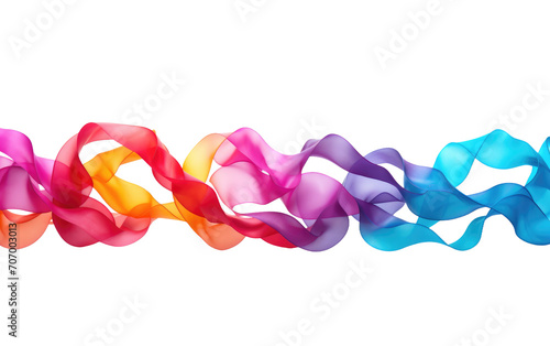 Lively and Colorful Streamers  Whirling and Twirling to Elevate Your Celebration on a White or Clear Surface PNG Transparent Background