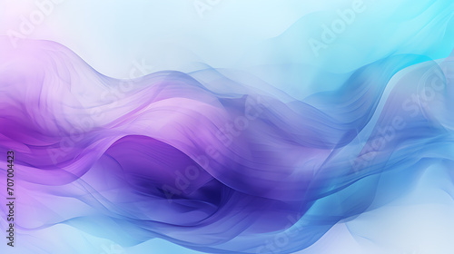 Chromatic Whirl, Abstract Blue, Mint, and Purple Background with Smoke Glitch