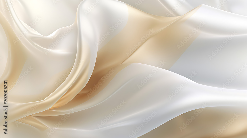 Golden elegance, delicate white and gold textile in soft Illumination Golden elegance, delicate white and gold textile in soft Illumination