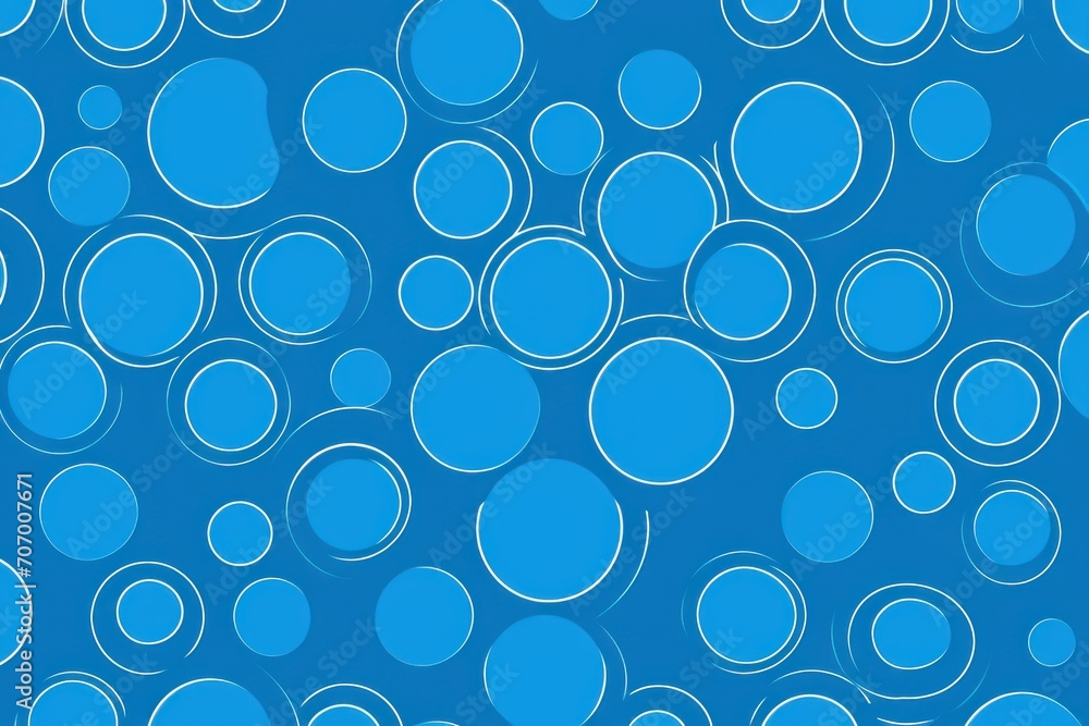 Electric blue repeated soft pastel color vector art circle pattern