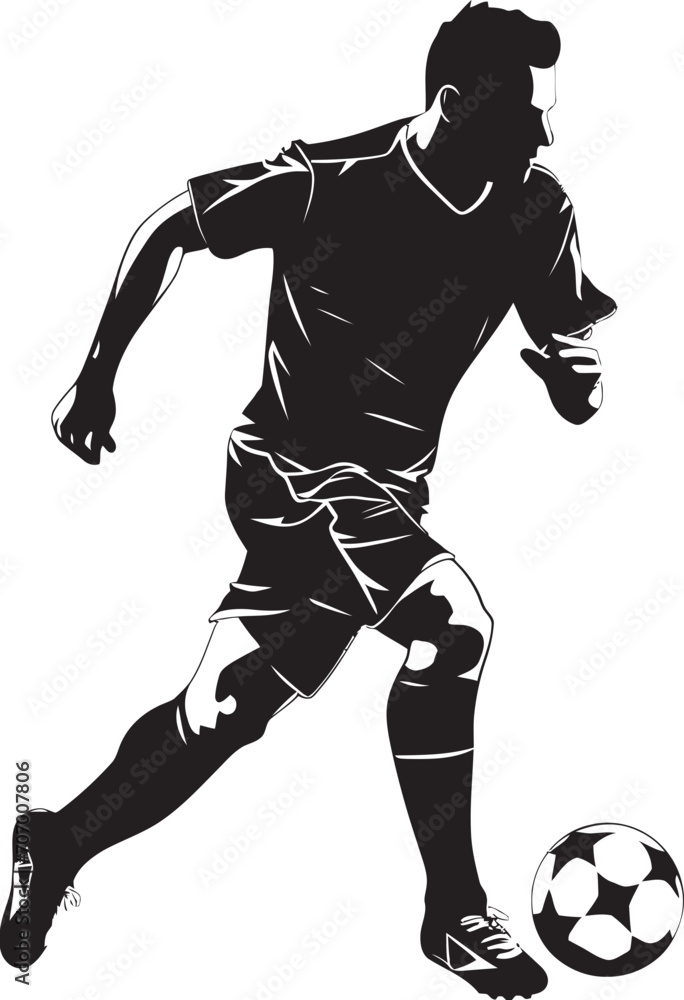 GoalGlide Soccer Player Symbolic SportsmanshipStyle Dynamic Athlete Logo