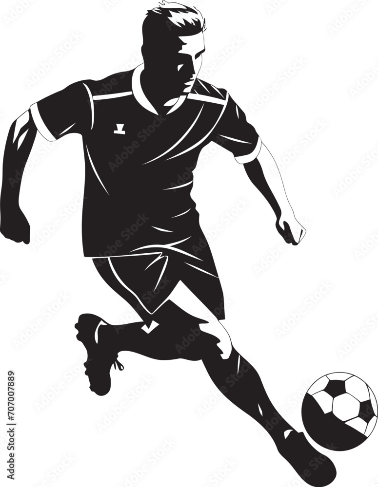 VictoryVista Player Emblematic Logo StadiumSprint Dynamic Soccer Athlete