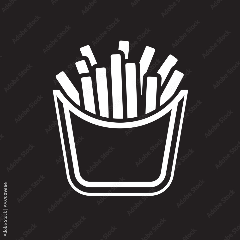 CrispCraze French Fry Iconic Design GoldenGoodness Dynamic Fries Logo