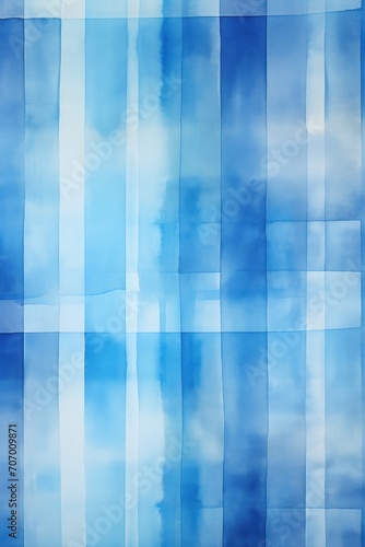 Electric blue vintage checkered watercolor background