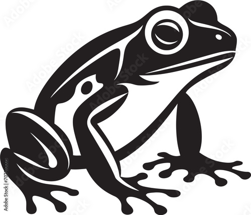 PondPulse Froggy Vector Icon FrogtasticForm Dynamic Frog Emblem