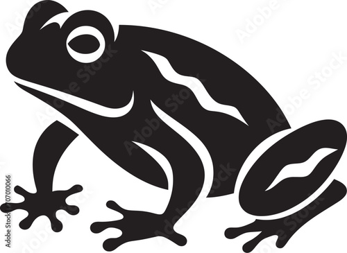 FroggieFocus Vector Frog Symbol HoppyHaven Frog Iconic Design