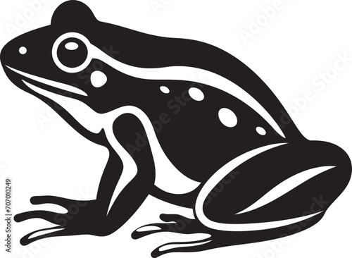 LeapLife Dynamic Frog Emblem AmphibianAura Vector Frog Symbol