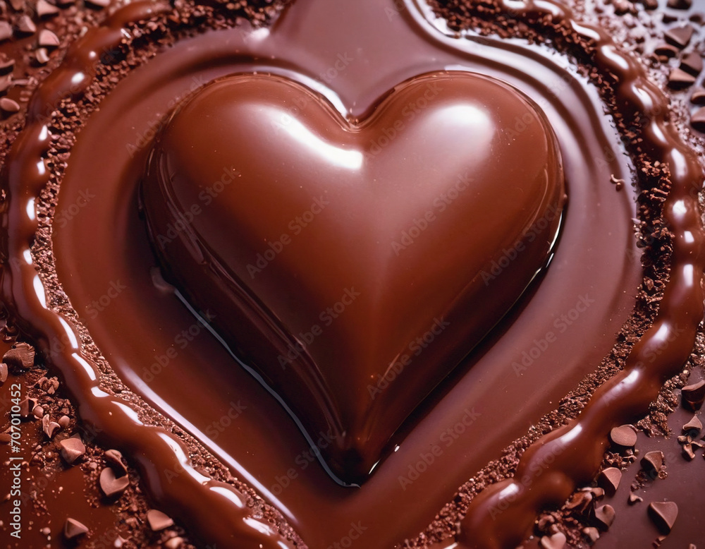 Heart Shaped Chocolate - Sweetness and Love in Every Bite. Indulge in the sweetness and love embodied in this heart Heart Shaped Chocolate - Sweetness and Love in Every Bite. Indulge in the sweetness and love embodied in this heart