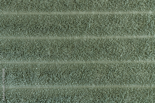 Canvas Print abstract background of green terry towel texture close up