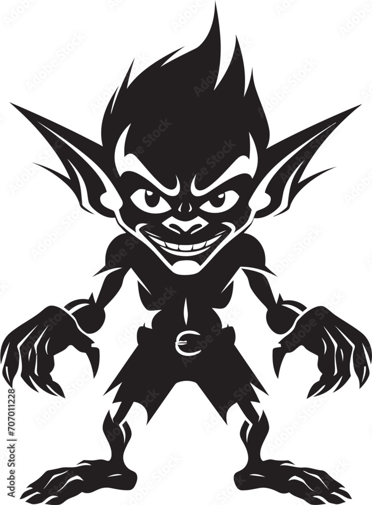 GoblinGrotesque Cartoon Iconic Design MaleficentMischief Goblin Logo