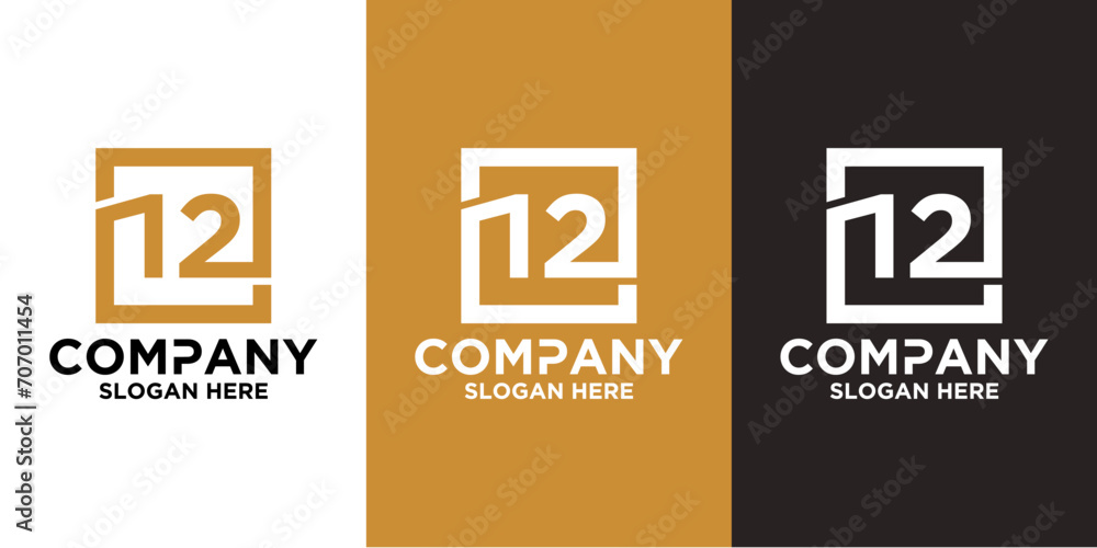 LOGO INITIAL NUMBERS 1 2 SQUARE COMBINATION LOGO INITIAL NUMBERS 1 2 SQUARE COMBINATION