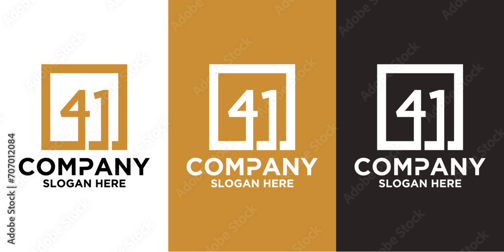 LOGO INITIAL NUMBERS 4 1 SQUARE COMBINATION LOGO INITIAL NUMBERS 4 1 SQUARE COMBINATION