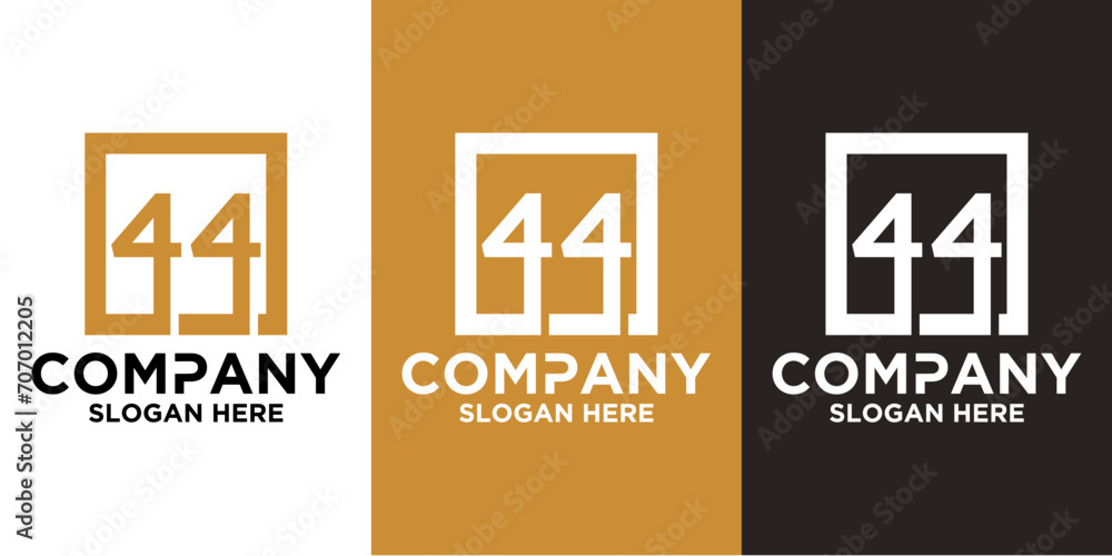 LOGO INITIAL NUMBERS 4 4 SQUARE COMBINATION LOGO INITIAL NUMBERS 4 4 SQUARE COMBINATION