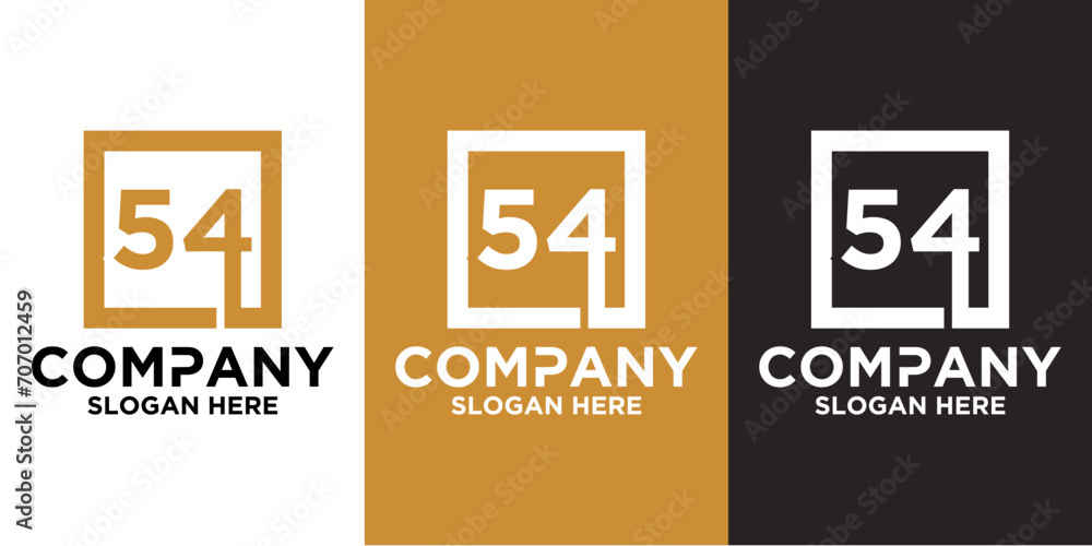 LOGO INITIAL NUMBERS 5 4 SQUARE COMBINATION LOGO INITIAL NUMBERS 5 4 SQUARE COMBINATION