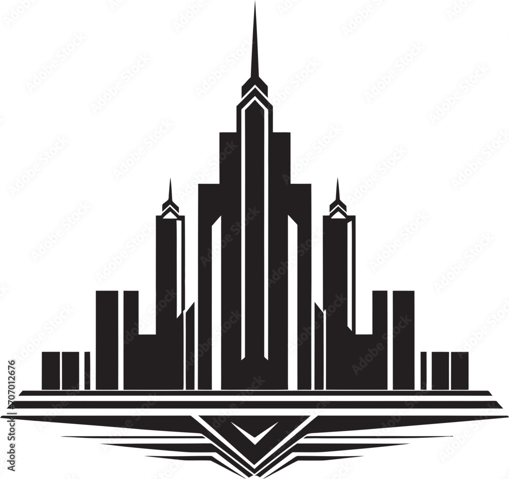 Skyline Shift Futuristic Logo Design EcoUrban Vector Building Icon