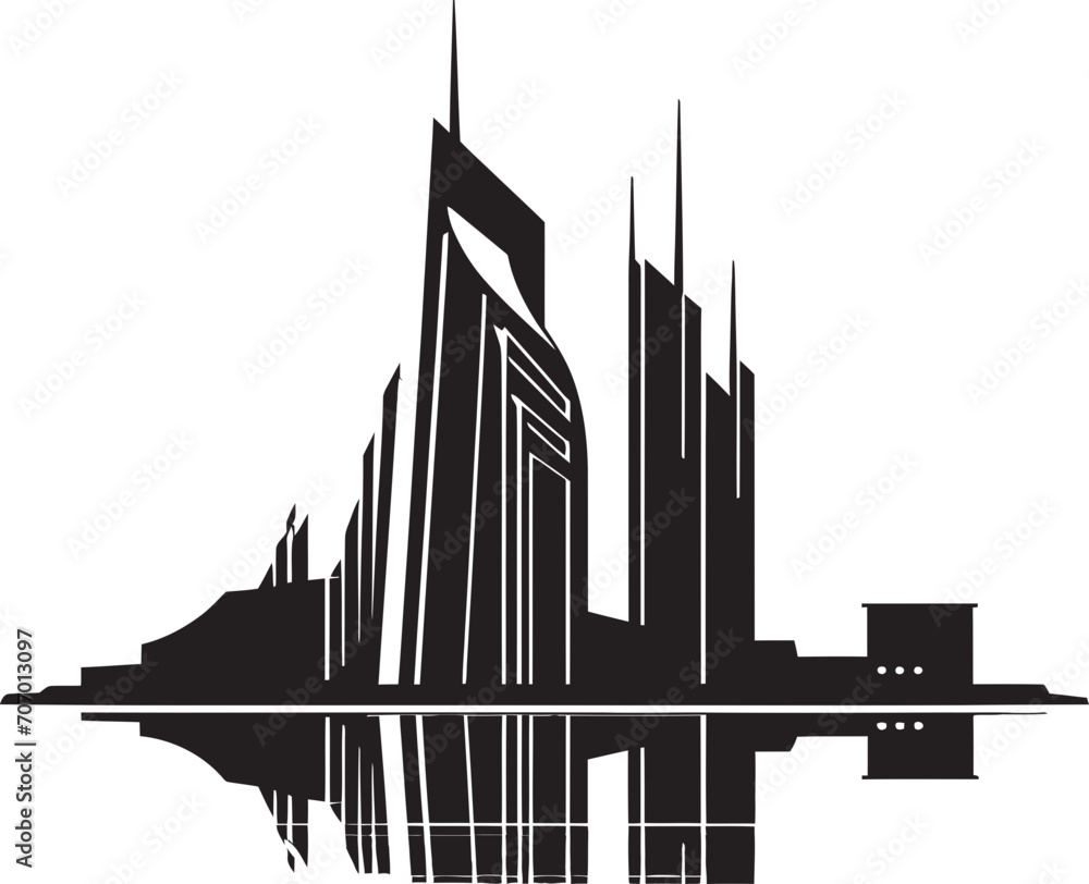 Naklejka premium InnoStruct Vector Building Icon ElevateEdge Modern Building Symbol