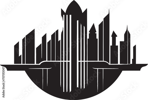 TechTowers Futuristic Logo Design InnoStruct Vector Building Icon