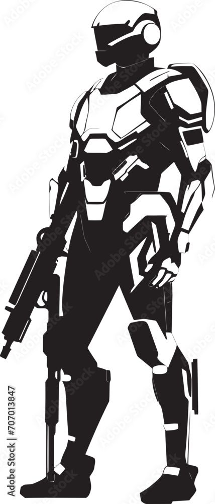 CyberGuardian Futuristic Weapon Emblem NanoStrike Vector Soldier Logo CyberGuardian Futuristic Weapon Emblem NanoStrike Vector Soldier Logo