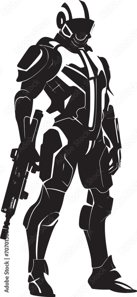 CyberGuardian Futuristic Weapon Emblem NanoStrike Vector Soldier Logo CyberGuardian Futuristic Weapon Emblem NanoStrike Vector Soldier Logo