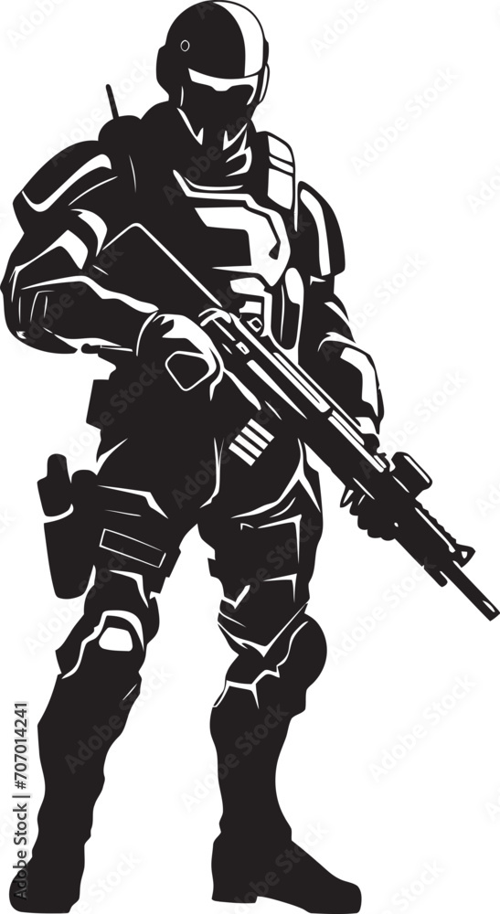 NanoWarrior Futuristic Vector Icon PlasmaSoldier Vector Weapon Symbol NanoWarrior Futuristic Vector Icon PlasmaSoldier Vector Weapon Symbol