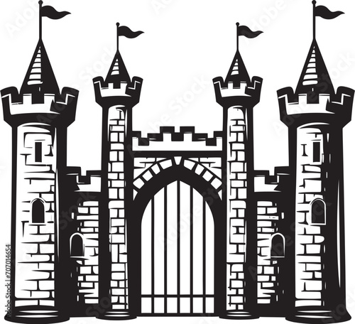 KingdomEntrance Castle Gate Symbol FortressEntry Castle Gate Emblem © BABBAN