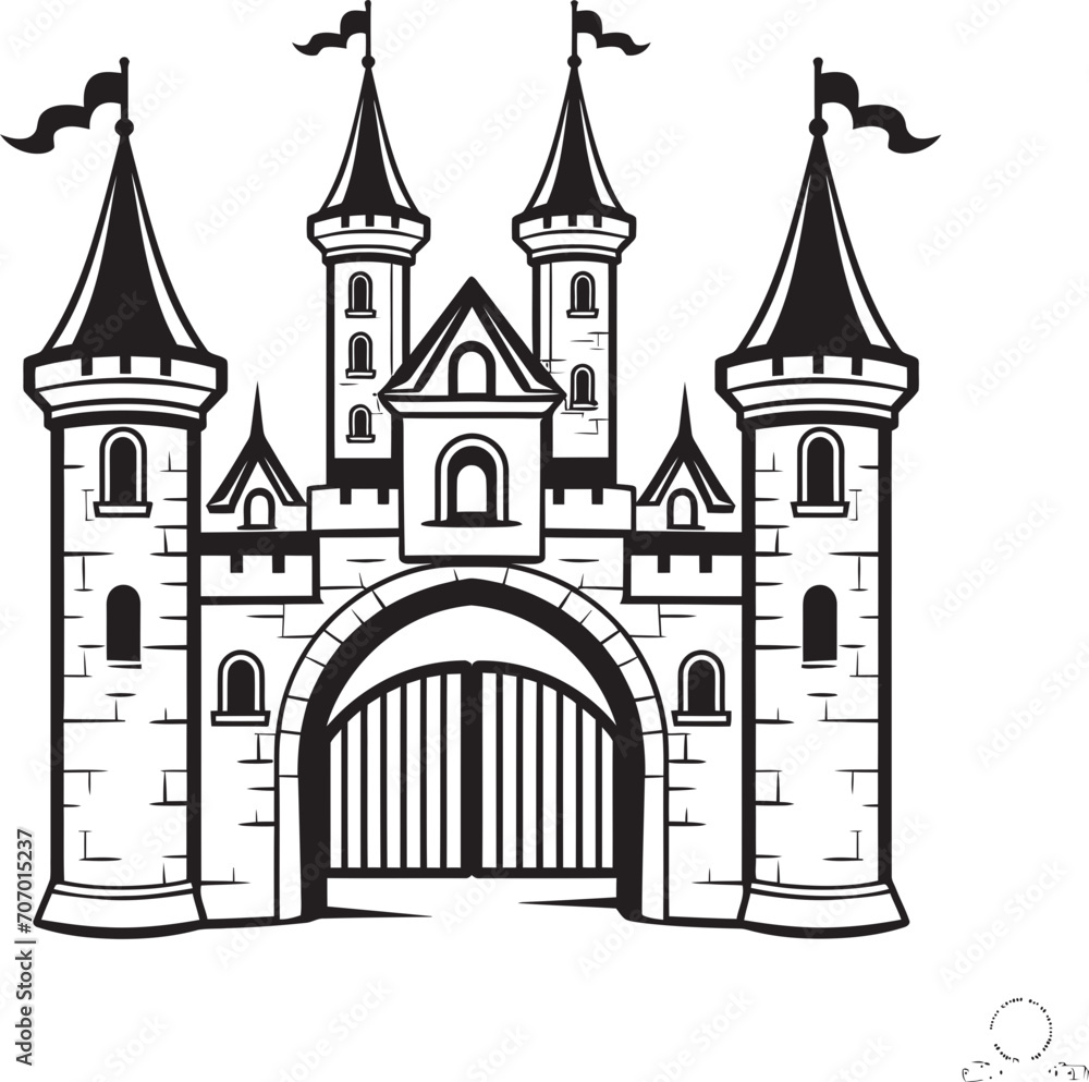KingdomPortal Castle Gate Symbol RoyalGateway Castle Gate Emblem